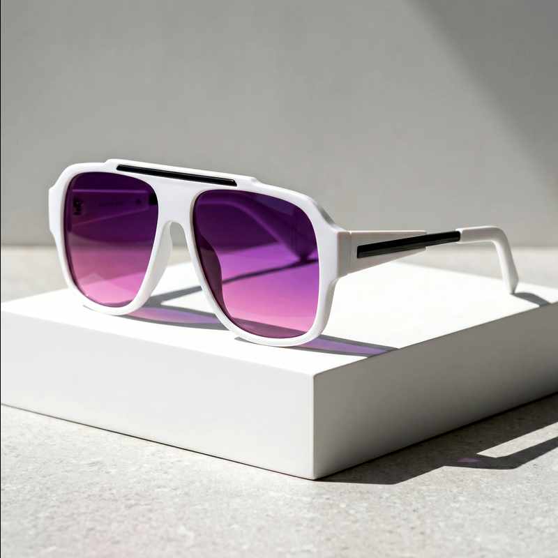 Oversized Square Frame Polarized Sunglasses