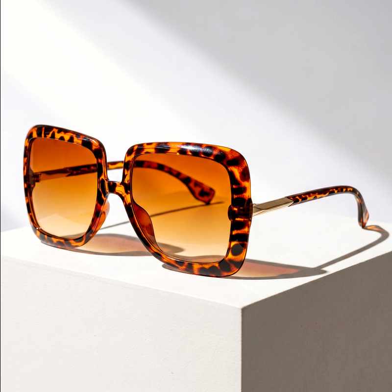 Oversized Square Frame Dark Tint Sunglasses