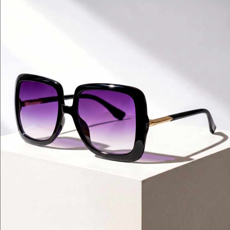 Oversized Square Frame Dark Tint Sunglasses