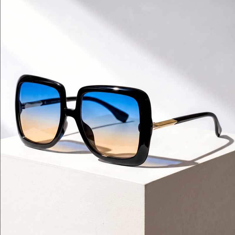 Oversized Square Frame Dark Tint Sunglasses