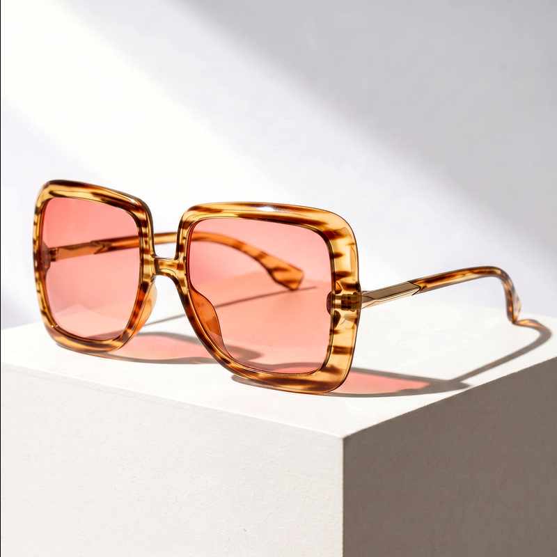 Oversized Square Frame Dark Tint Sunglasses