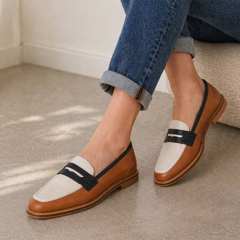 Paula - Women’s Three-Tone Penny Loafers