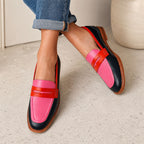 Paula - Women’s Three-Tone Penny Loafers