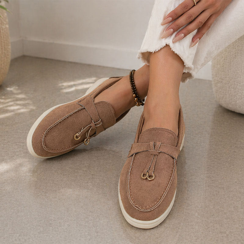 Penelope - Women’s Tassel Detail Slip-On Loafers