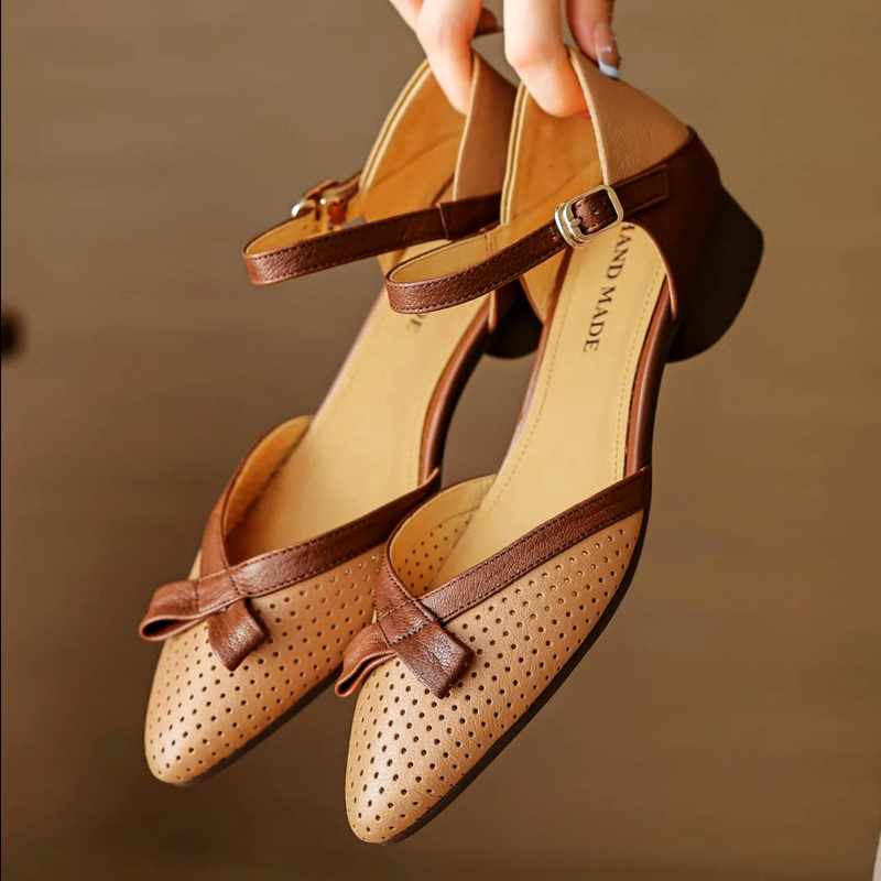 Priscilla - Women's Genuine Leather Strap Mary Jane Shoes