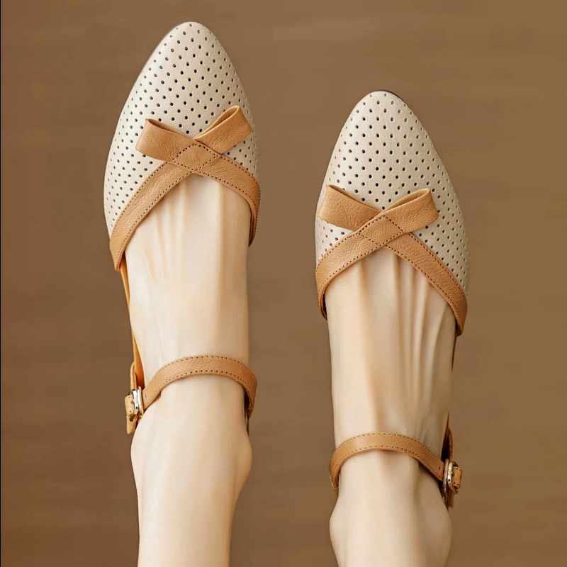 Priscilla - Women's Genuine Leather Strap Mary Jane Shoes