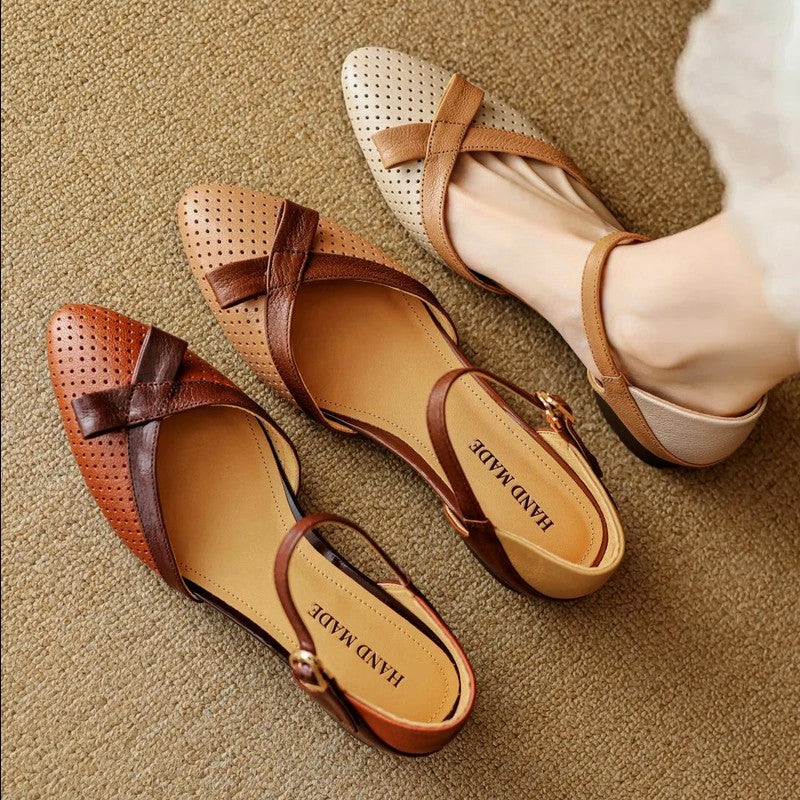 Priscilla - Women's Genuine Leather Strap Mary Jane Shoes