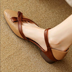 Priscilla - Women's Genuine Leather Strap Mary Jane Shoes