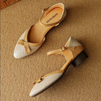 Priscilla - Women's Genuine Leather Strap Mary Jane Shoes