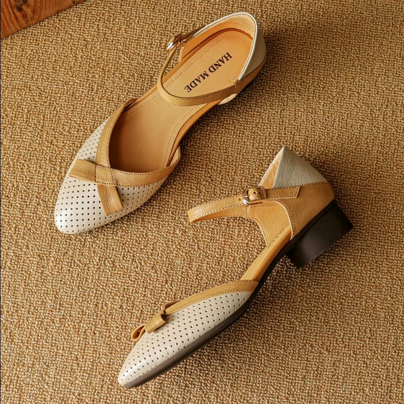 Priscilla - Women's Genuine Leather Strap Mary Jane Shoes