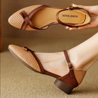 Priscilla - Women's Genuine Leather Strap Mary Jane Shoes