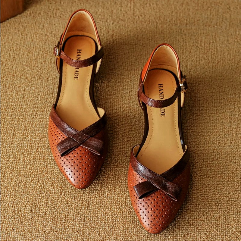 Priscilla - Women's Genuine Leather Strap Mary Jane Shoes