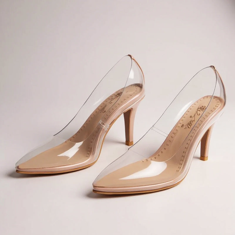 Quinn - Women's Transparent Pointed Toe Stiletto Heels