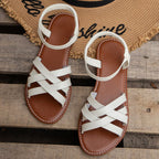 Rachel - Women's Crisscross Strap Flat Sandals