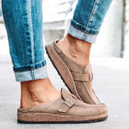 Rebecca - Women’s Slip-On Clog Loafers with Buckle Strap