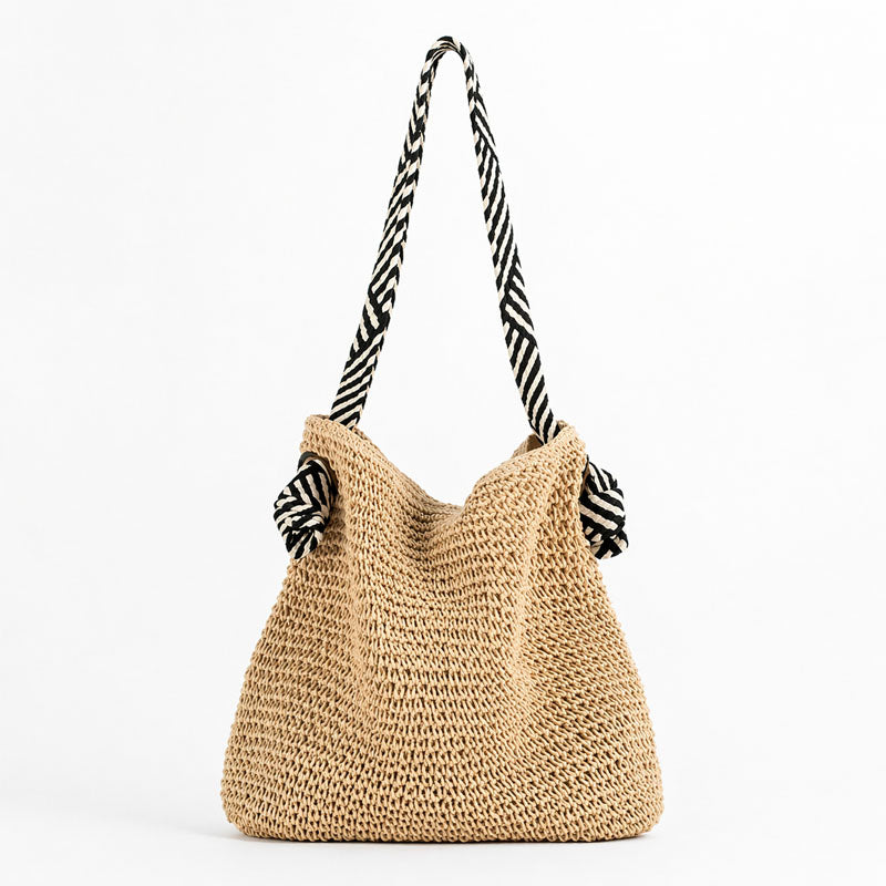 Rhea - Women's Woven Straw Tote Bag