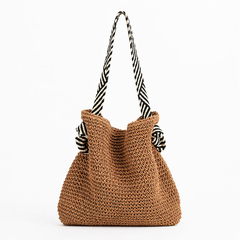 Rhea - Women's Woven Straw Tote Bag