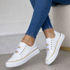 Sabrina - Women’s Chain Detail Platform Sneakers