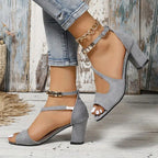 Sarah - Women’s Suede Strap Sandals