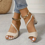 Sarah - Women’s Suede Strap Sandals