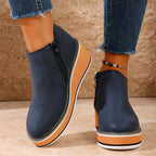 Scarlet - Platform Wedge Slip-On Boots