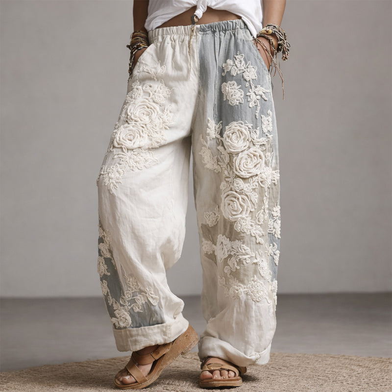 Selena - Women’s Artistic Embroidered Lounge Pants