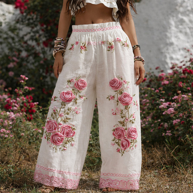 Selena - Women’s Artistic Embroidered Lounge Pants