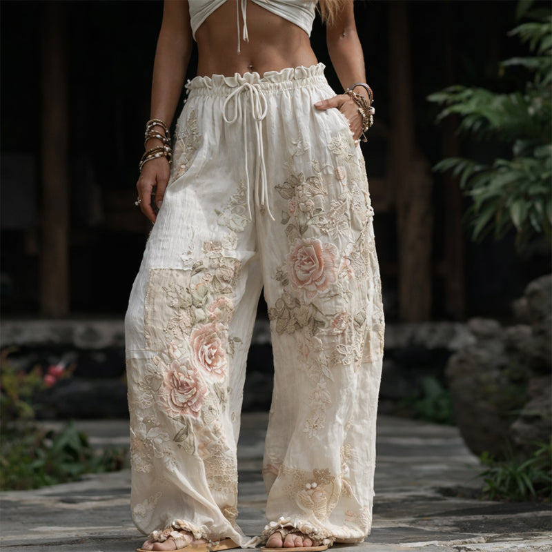 Selena - Women’s Artistic Embroidered Lounge Pants