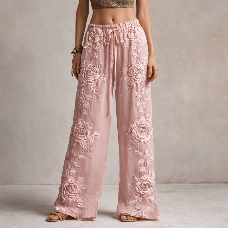 Selena - Women’s Artistic Embroidered Lounge Pants