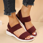 Sharon - Women’s Elastic Strap Sandals with Cushioned Sole