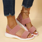 Sharon - Women’s Elastic Strap Sandals with Cushioned Sole