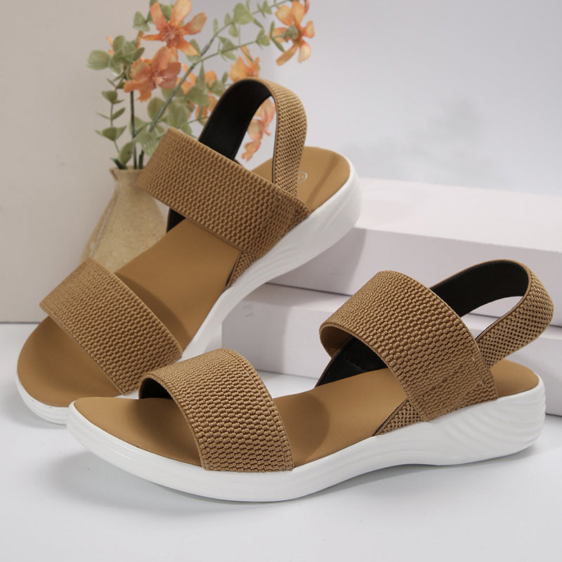 Sharon - Women’s Elastic Strap Sandals with Cushioned Sole