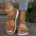 Sharon - Women’s Elastic Strap Sandals with Cushioned Sole