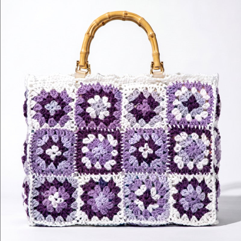 Sierra - Women's Boho Woven Straw Beach Tote Bag