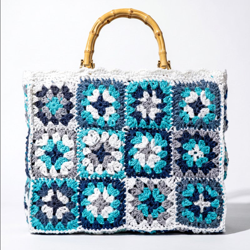 Sierra - Women's Boho Woven Straw Beach Tote Bag