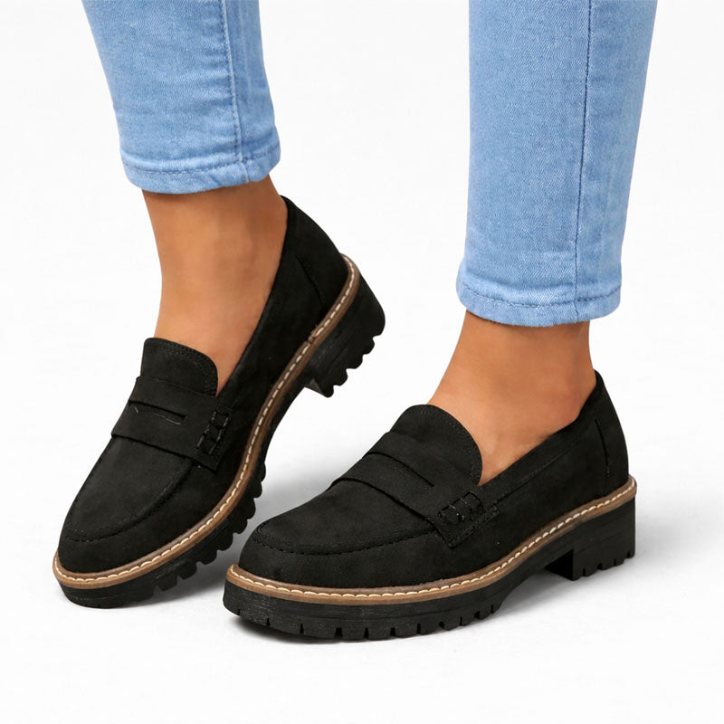 Solene - Modern Chunky Heel Loafers