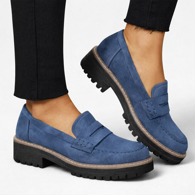 Solene - Modern Chunky Heel Loafers