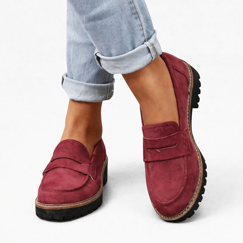 Solene - Modern Chunky Heel Loafers