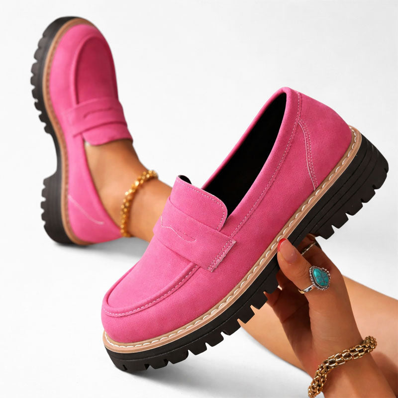 Solene - Modern Chunky Heel Loafers