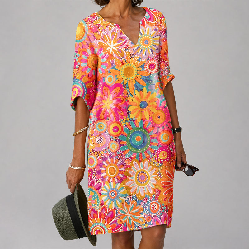 Tabitha - Women's Floral Print Midi Dress