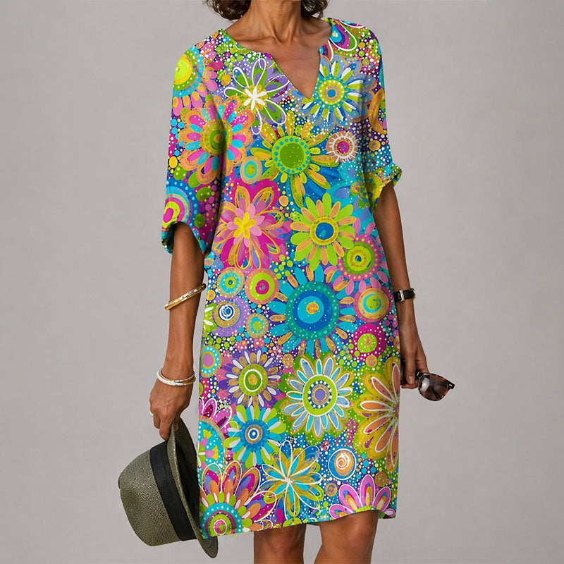 Tabitha - Women's Floral Print Midi Dress