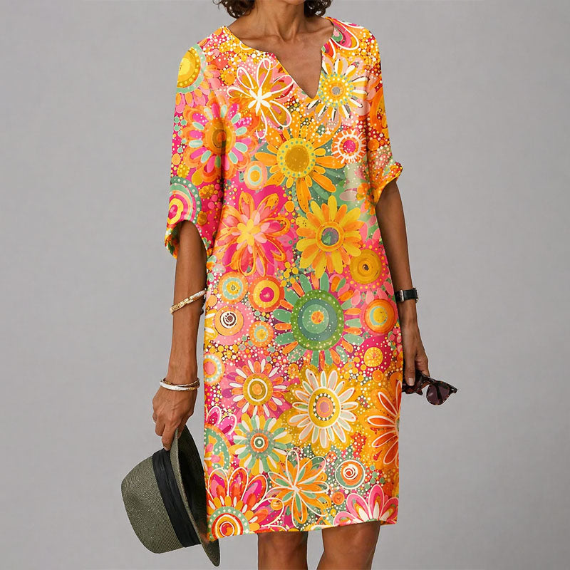 Tabitha - Women's Floral Print Midi Dress