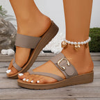 Veronica - Women’s Loop Sandals with Buckle Strap