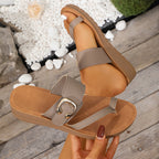 Veronica - Women’s Loop Sandals with Buckle Strap
