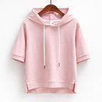 Violetta - Relaxed Fit Short Sleeve Hoodie