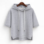 Violetta - Relaxed Fit Short Sleeve Hoodie