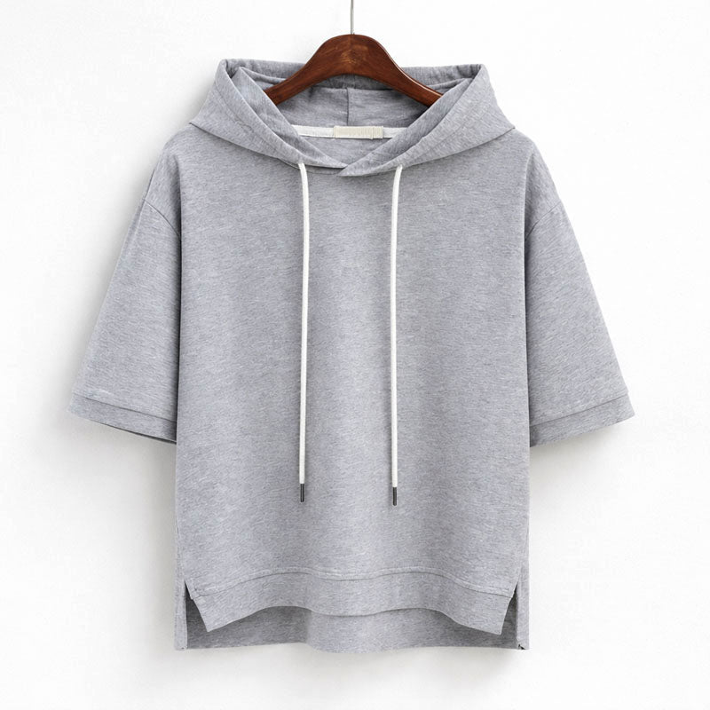 Violetta - Relaxed Fit Short Sleeve Hoodie