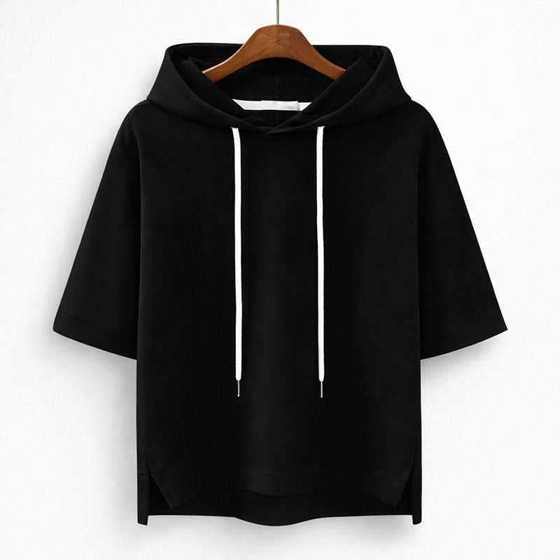 Violetta - Relaxed Fit Short Sleeve Hoodie