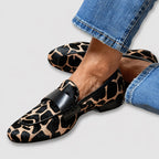 Zoe - Women’s Animal Print Loafers with Minimalist Band